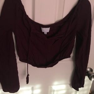 Off the shoulder crop top